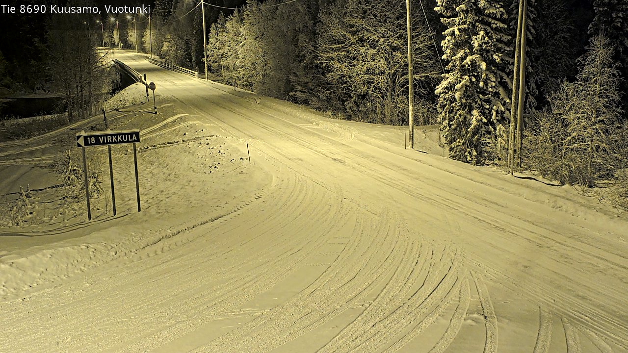 Weather Camera Image Road 8690 Kuusamo, Vuotunki, Kuusamo, Pohjois-Pohjanmaa