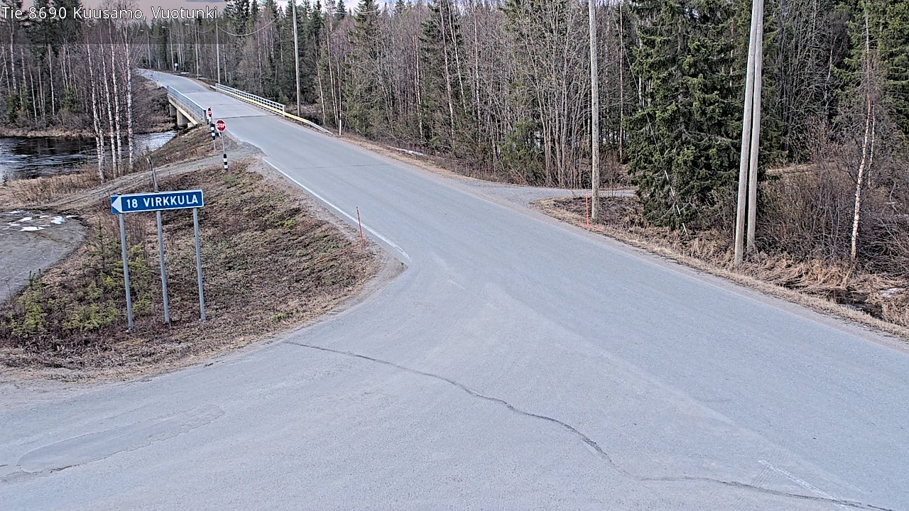 Weather Camera Image Väg 8690 Kuusamo, Vuotunki, Kuusamo, Pohjois-Pohjanmaa