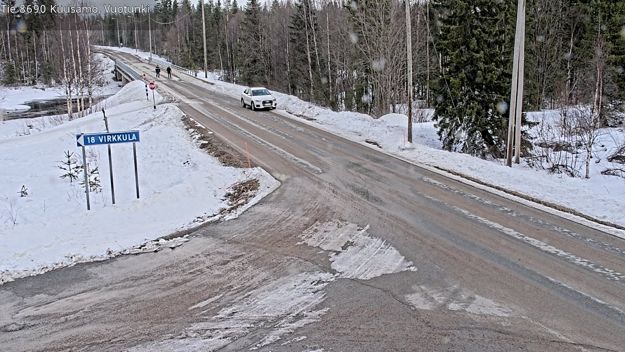 Weather Camera Image Väg 8690 Kuusamo, Vuotunki, Kuusamo, Pohjois-Pohjanmaa