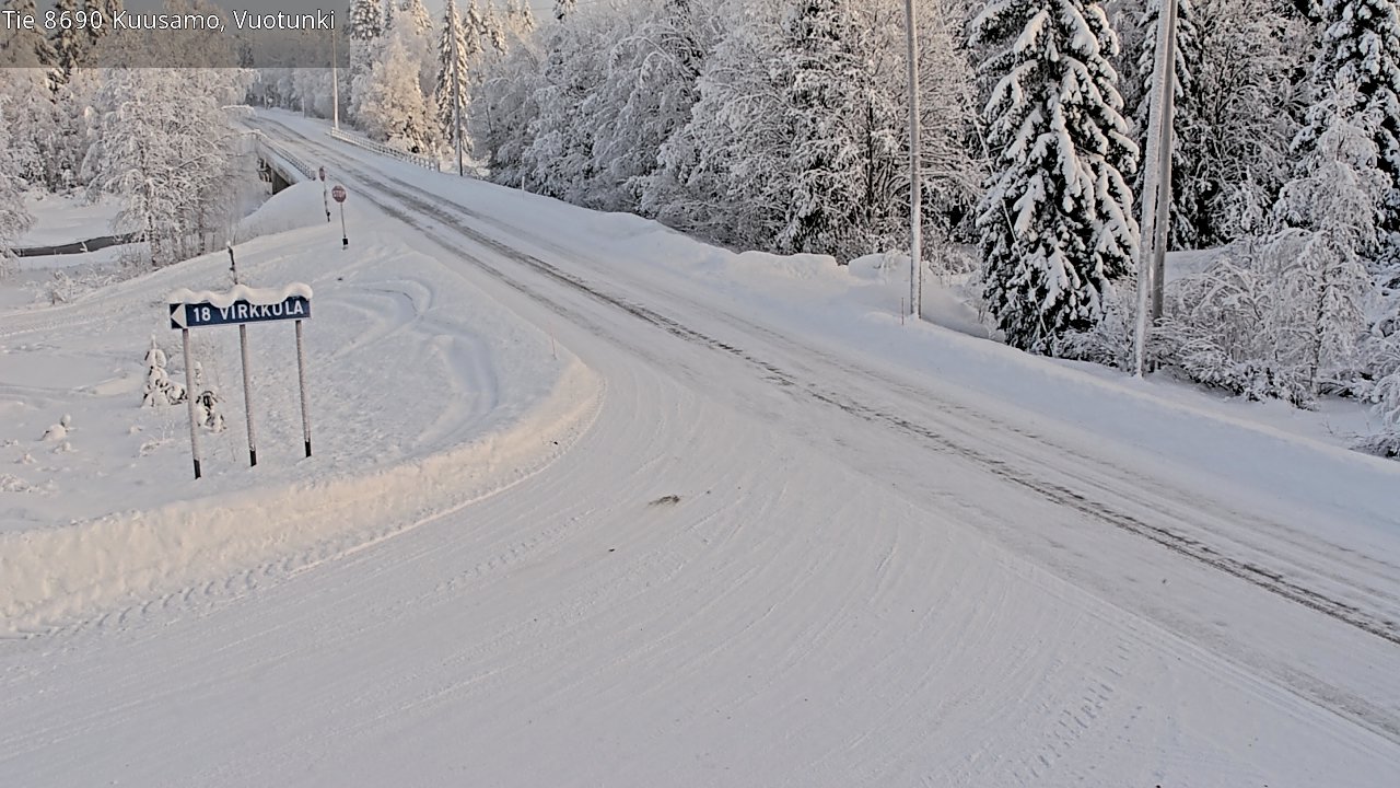 Kelikamerat Kuva Tie 8690 Kuusamo, Vuotunki, Kuusamo, Pohjois-Pohjanmaa