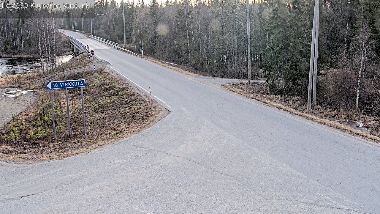 Weather Camera Image Väg 8690 Kuusamo, Vuotunki, Kuusamo, Pohjois-Pohjanmaa