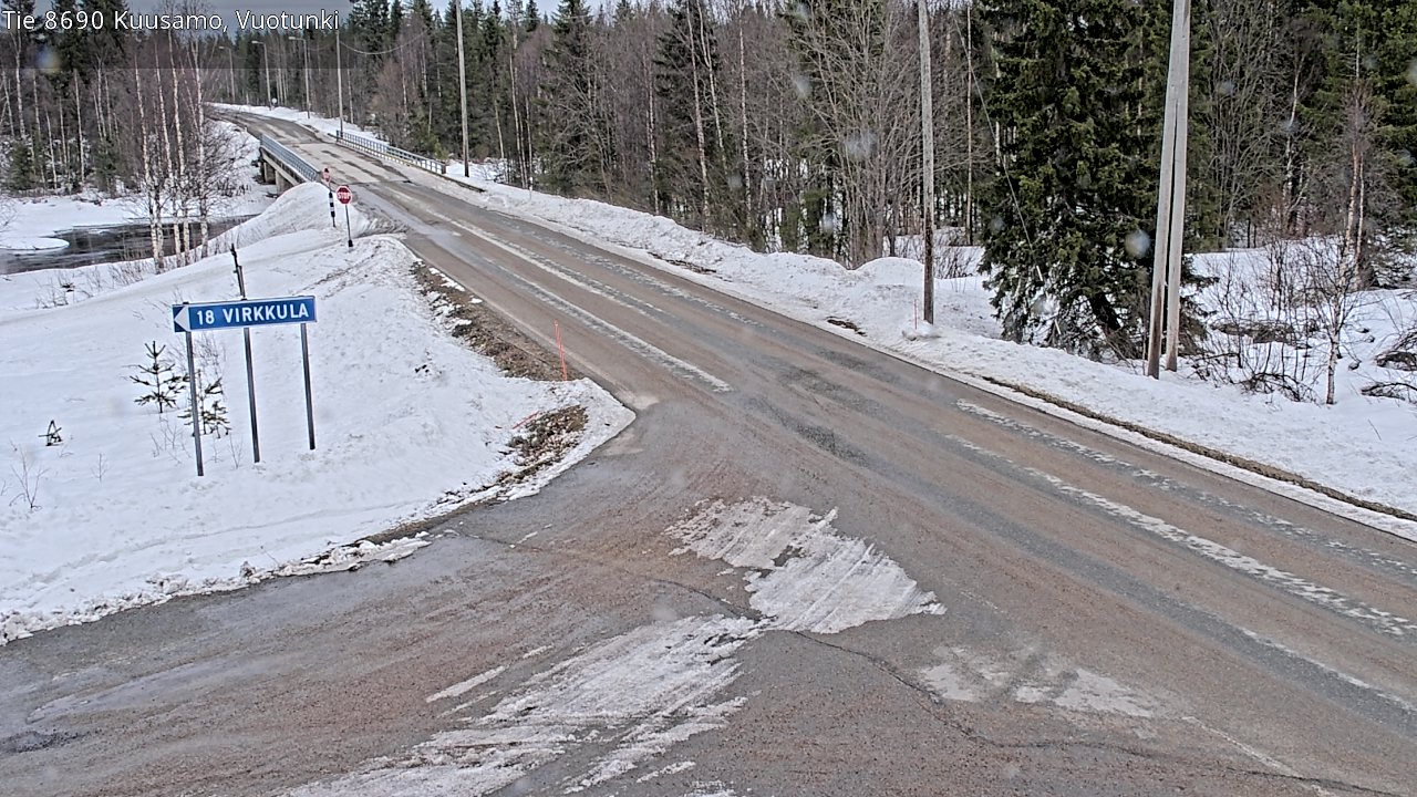 Weather Camera Image Väg 8690 Kuusamo, Vuotunki, Kuusamo, Pohjois-Pohjanmaa