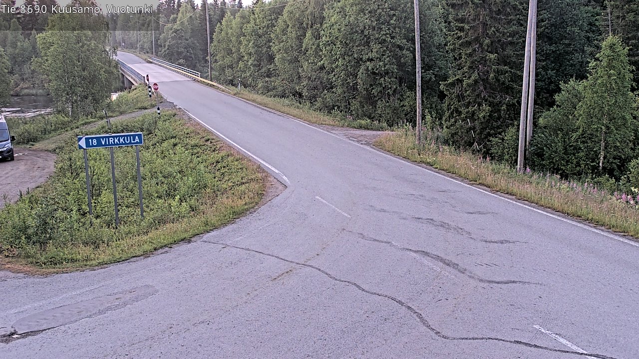 Weather Camera Image Väg 8690 Kuusamo, Vuotunki, Kuusamo, Pohjois-Pohjanmaa
