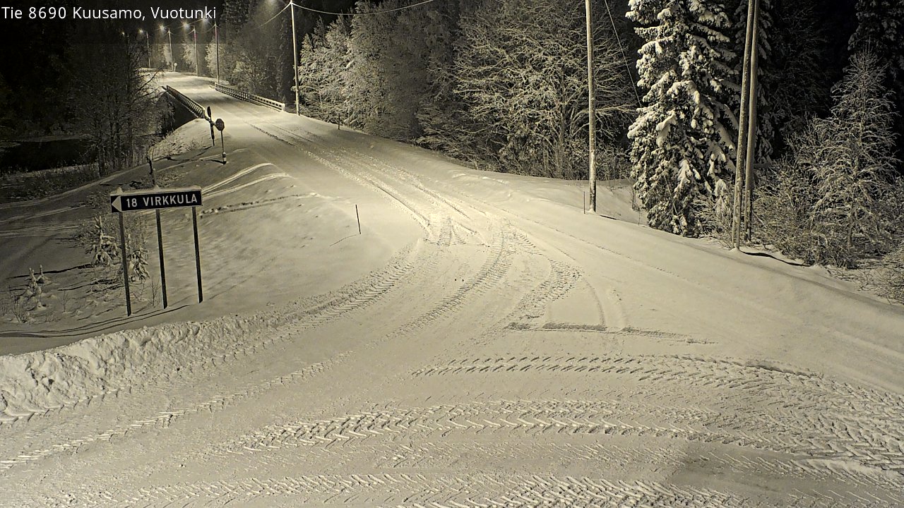 Weather Camera Image Road 8690 Kuusamo, Vuotunki, Kuusamo, Pohjois-Pohjanmaa