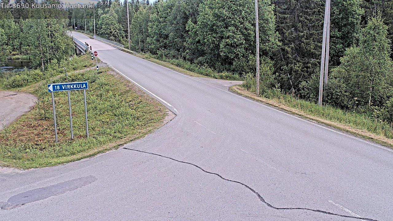 Weather Camera Image Road 8690 Kuusamo, Vuotunki, Kuusamo, Pohjois-Pohjanmaa