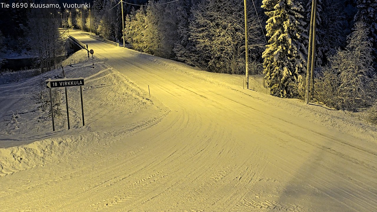 Weather Camera Image Road 8690 Kuusamo, Vuotunki, Kuusamo, Pohjois-Pohjanmaa