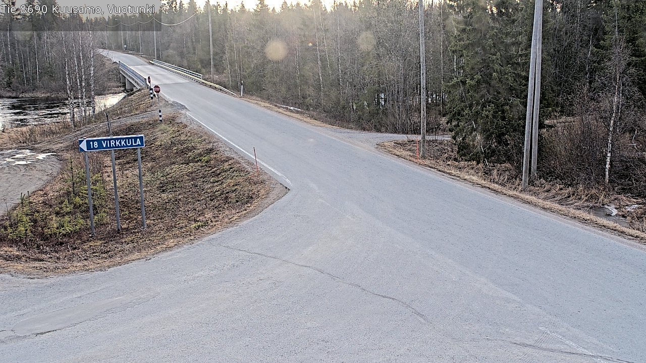 Weather Camera Image Väg 8690 Kuusamo, Vuotunki, Kuusamo, Pohjois-Pohjanmaa
