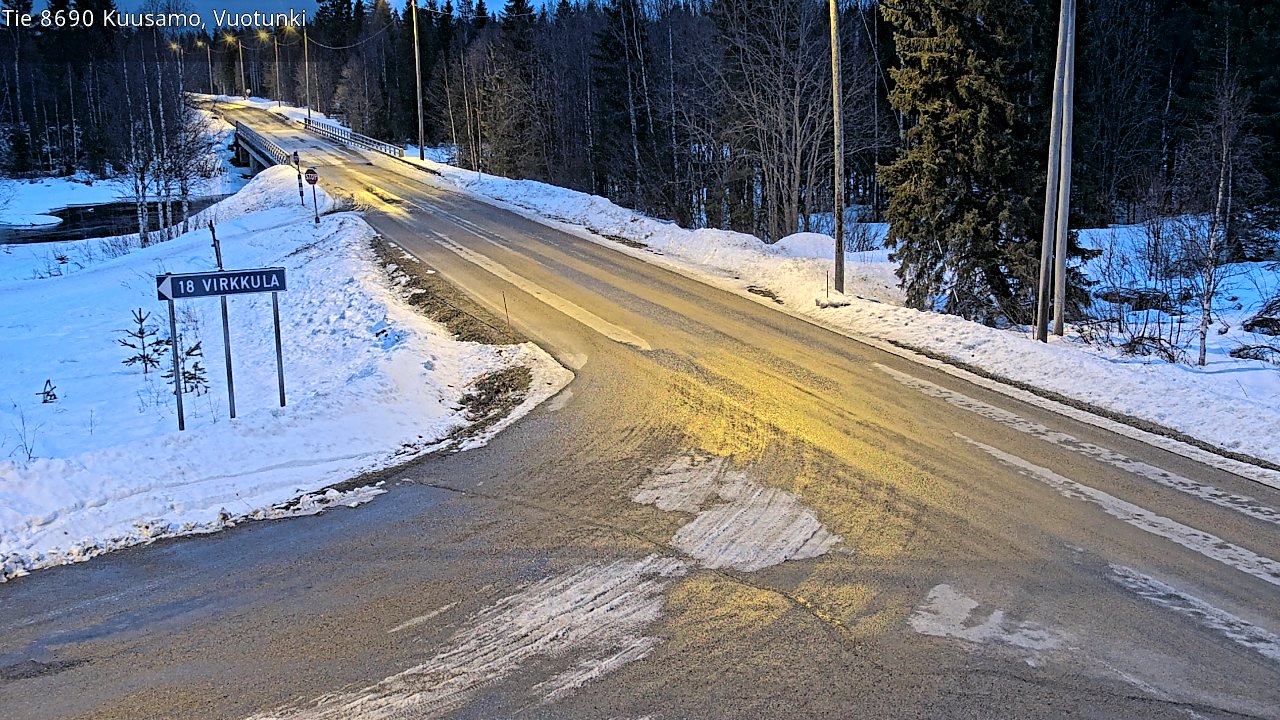 Weather Camera Image Road 8690 Kuusamo, Vuotunki, Kuusamo, Pohjois-Pohjanmaa