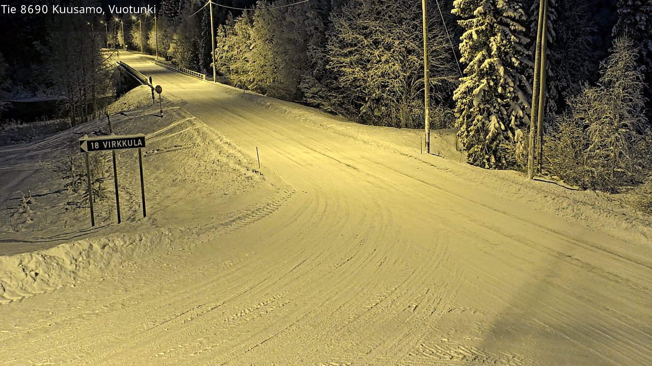 Weather Camera Image Road 8690 Kuusamo, Vuotunki, Kuusamo, Pohjois-Pohjanmaa