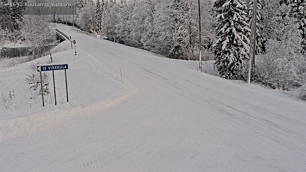Weather Camera Image Road 8690 Kuusamo, Vuotunki, Kuusamo, Pohjois-Pohjanmaa