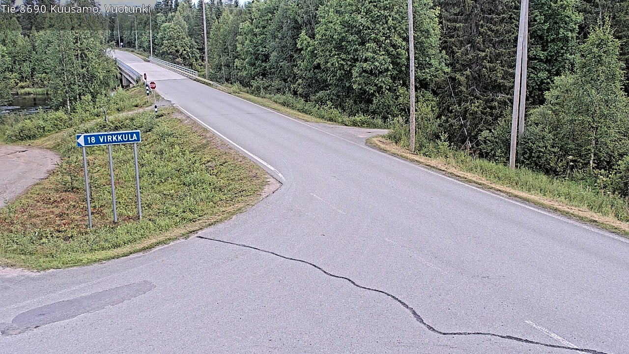 Weather Camera Image Road 8690 Kuusamo, Vuotunki, Kuusamo, Pohjois-Pohjanmaa