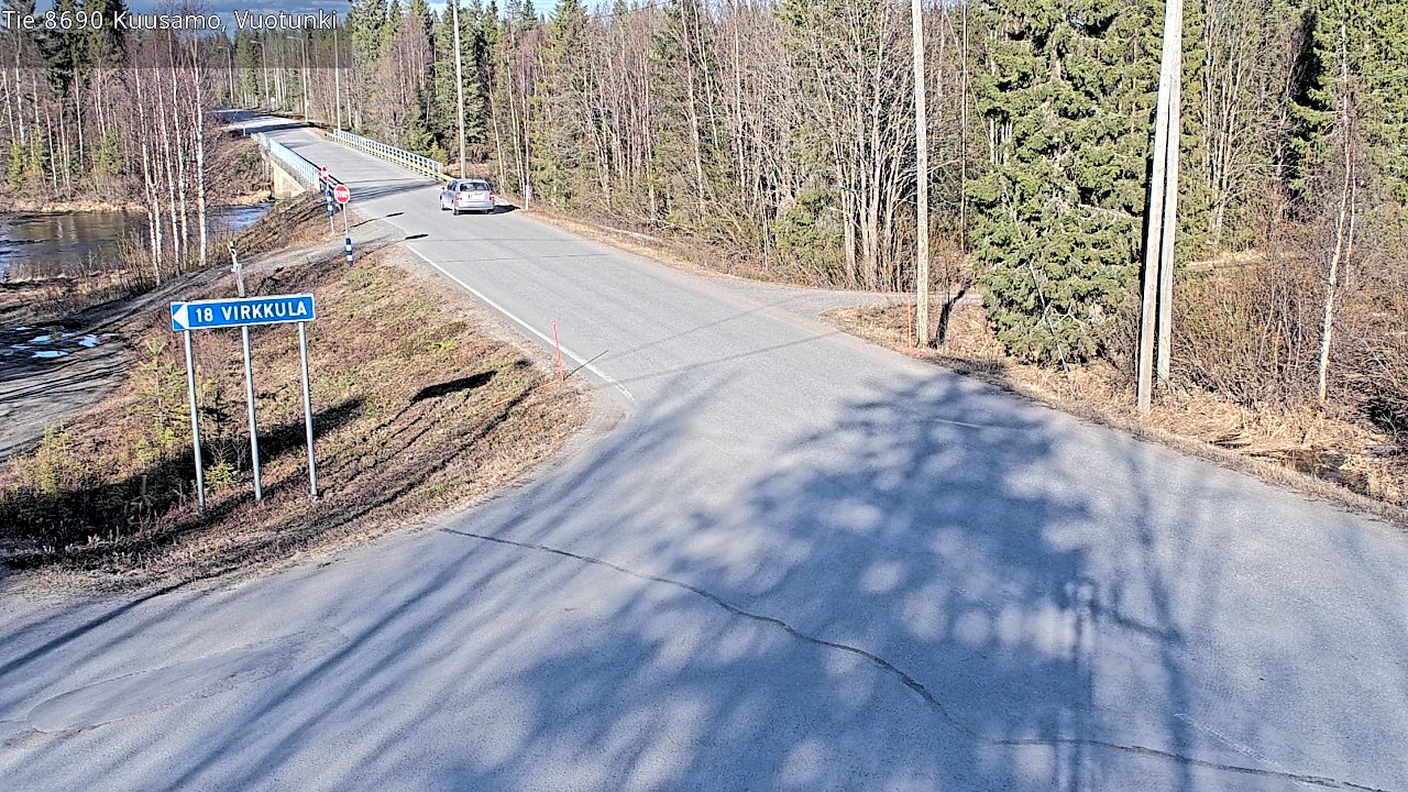 Weather Camera Image Väg 8690 Kuusamo, Vuotunki, Kuusamo, Pohjois-Pohjanmaa
