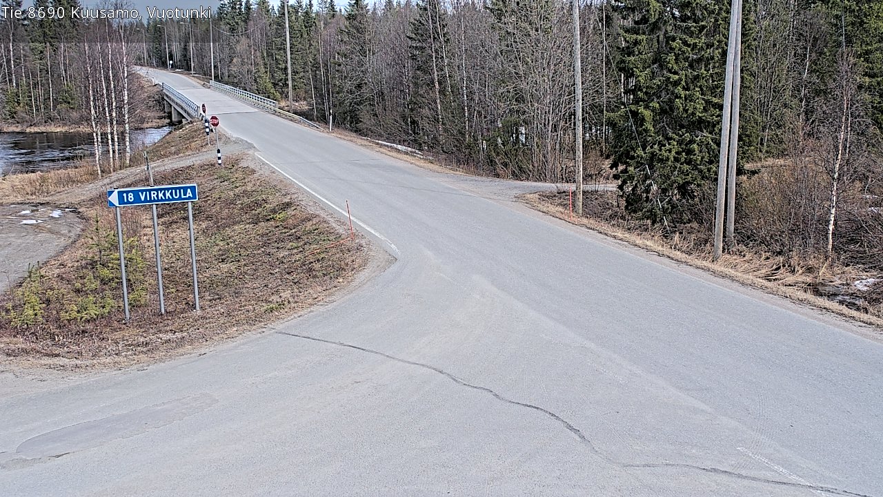Weather Camera Image Väg 8690 Kuusamo, Vuotunki, Kuusamo, Pohjois-Pohjanmaa