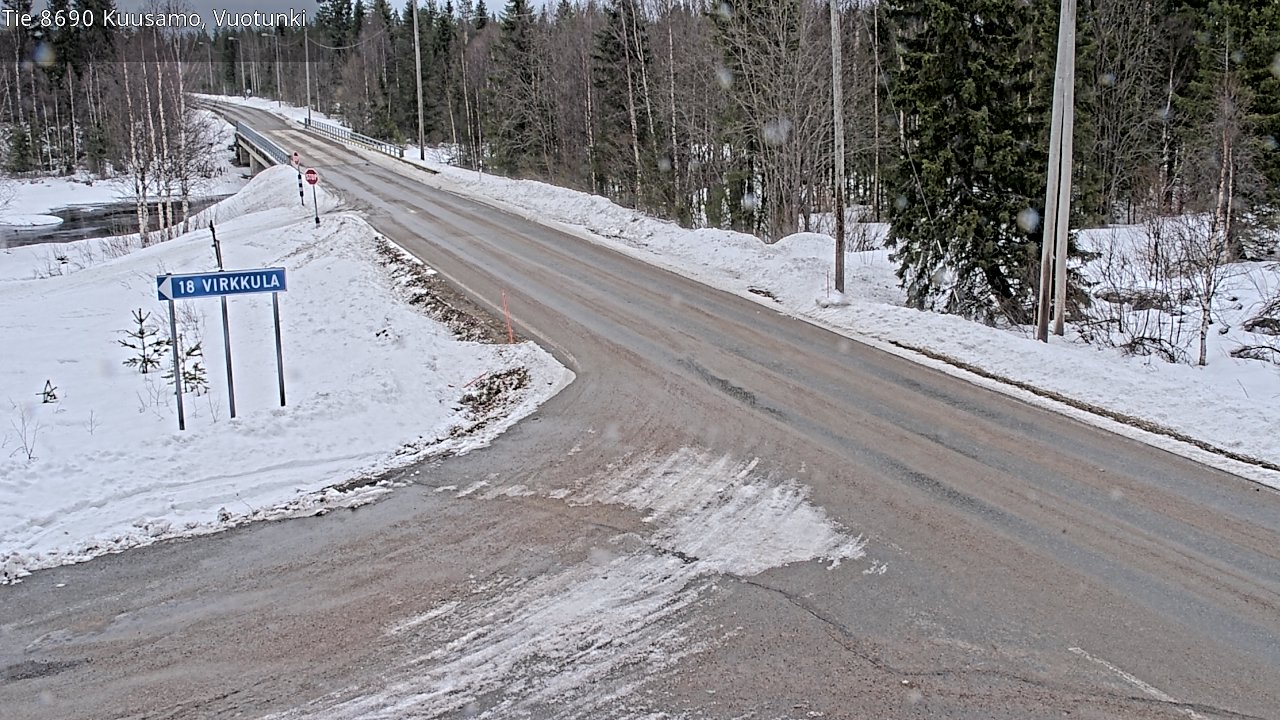 Weather Camera Image Väg 8690 Kuusamo, Vuotunki, Kuusamo, Pohjois-Pohjanmaa