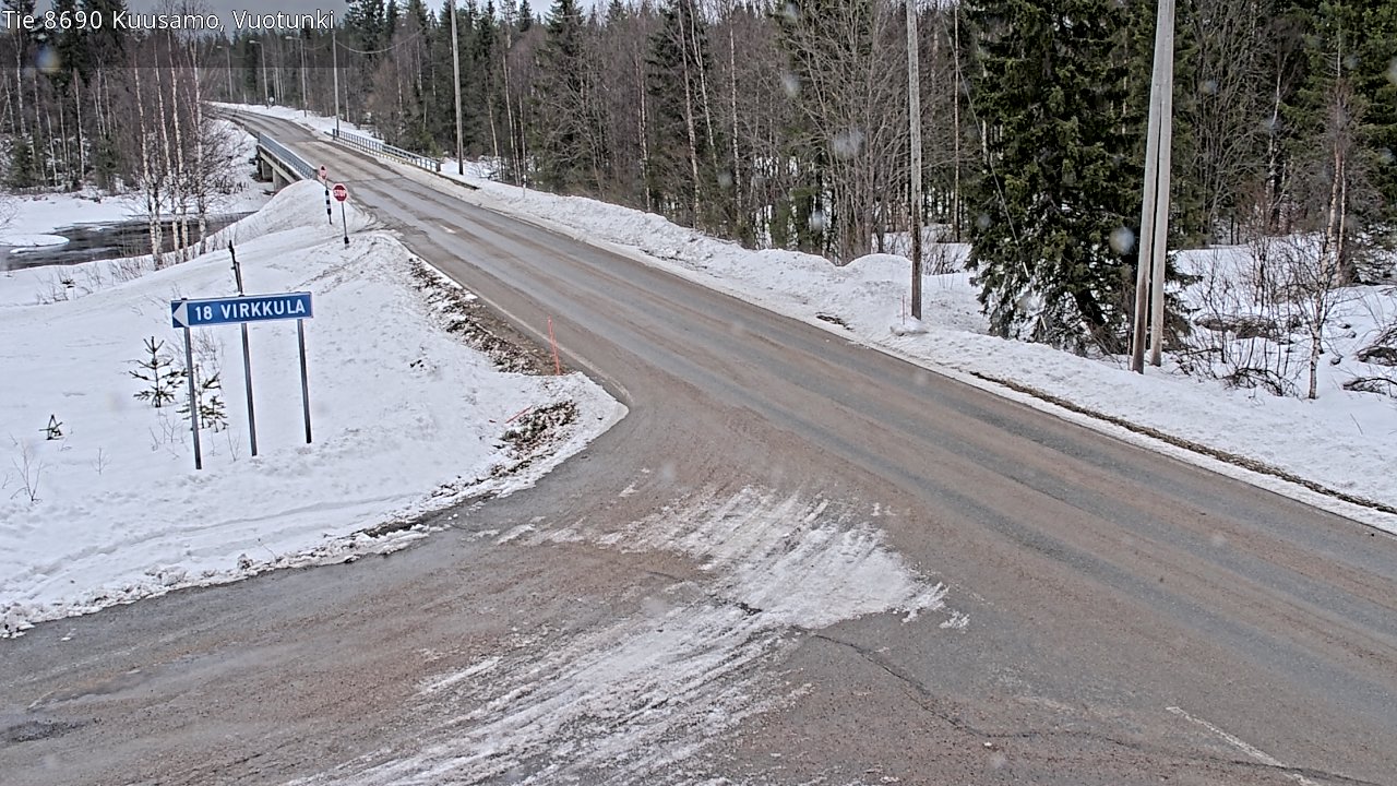 Weather Camera Image Väg 8690 Kuusamo, Vuotunki, Kuusamo, Pohjois-Pohjanmaa