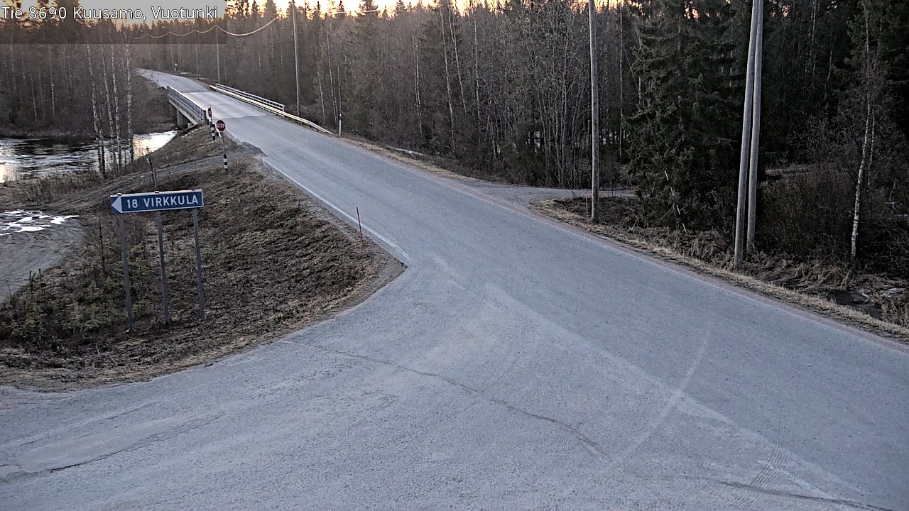 Weather Camera Image Väg 8690 Kuusamo, Vuotunki, Kuusamo, Pohjois-Pohjanmaa