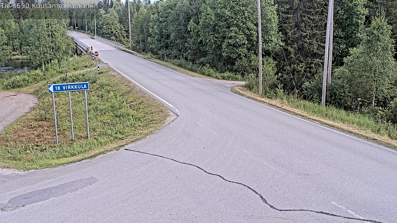 Weather Camera Image Road 8690 Kuusamo, Vuotunki, Kuusamo, Pohjois-Pohjanmaa