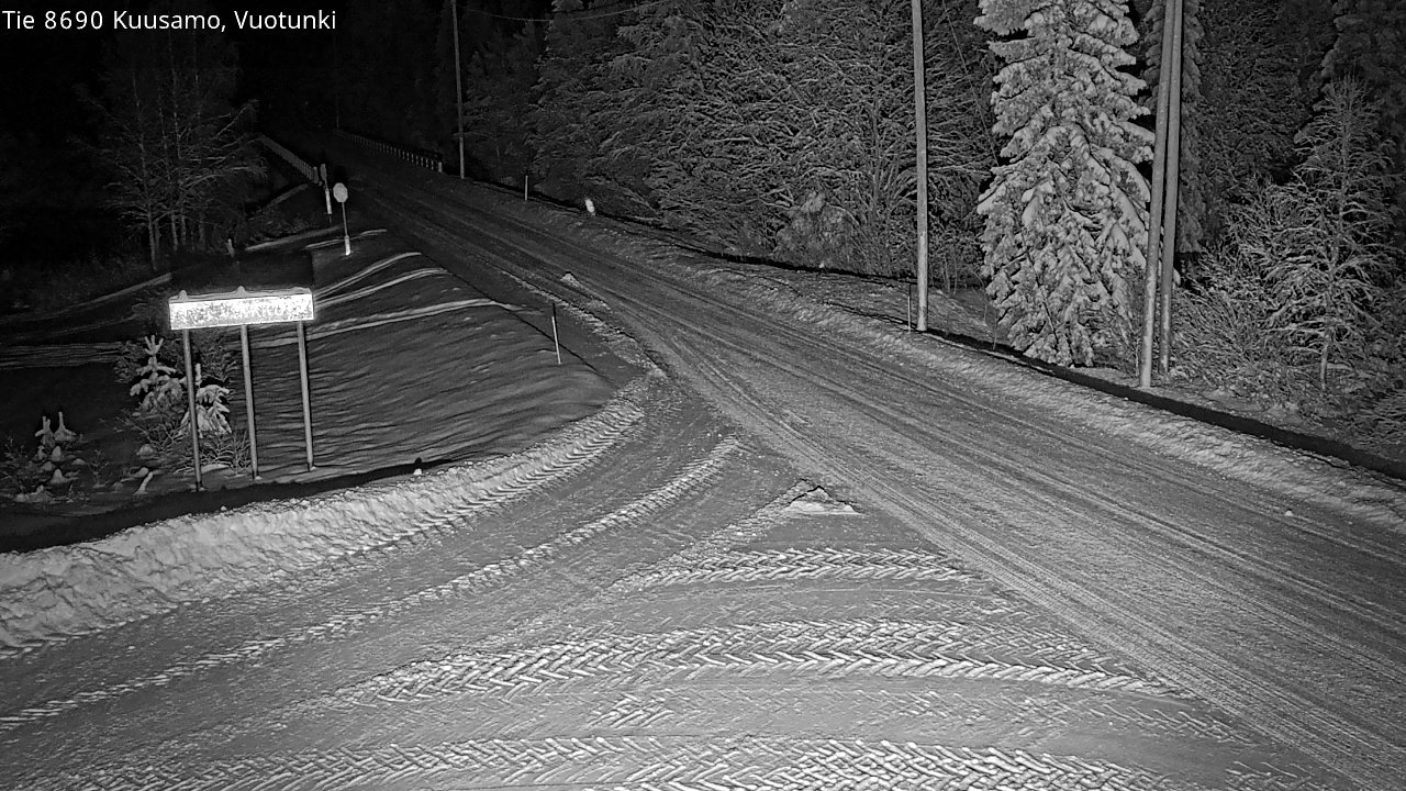 Weather Camera Image Road 8690 Kuusamo, Vuotunki, Kuusamo, Pohjois-Pohjanmaa