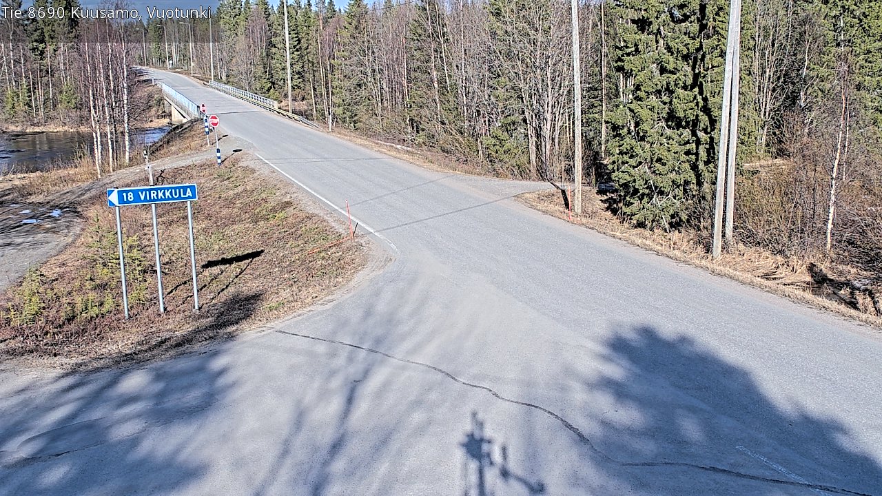 Weather Camera Image Väg 8690 Kuusamo, Vuotunki, Kuusamo, Pohjois-Pohjanmaa