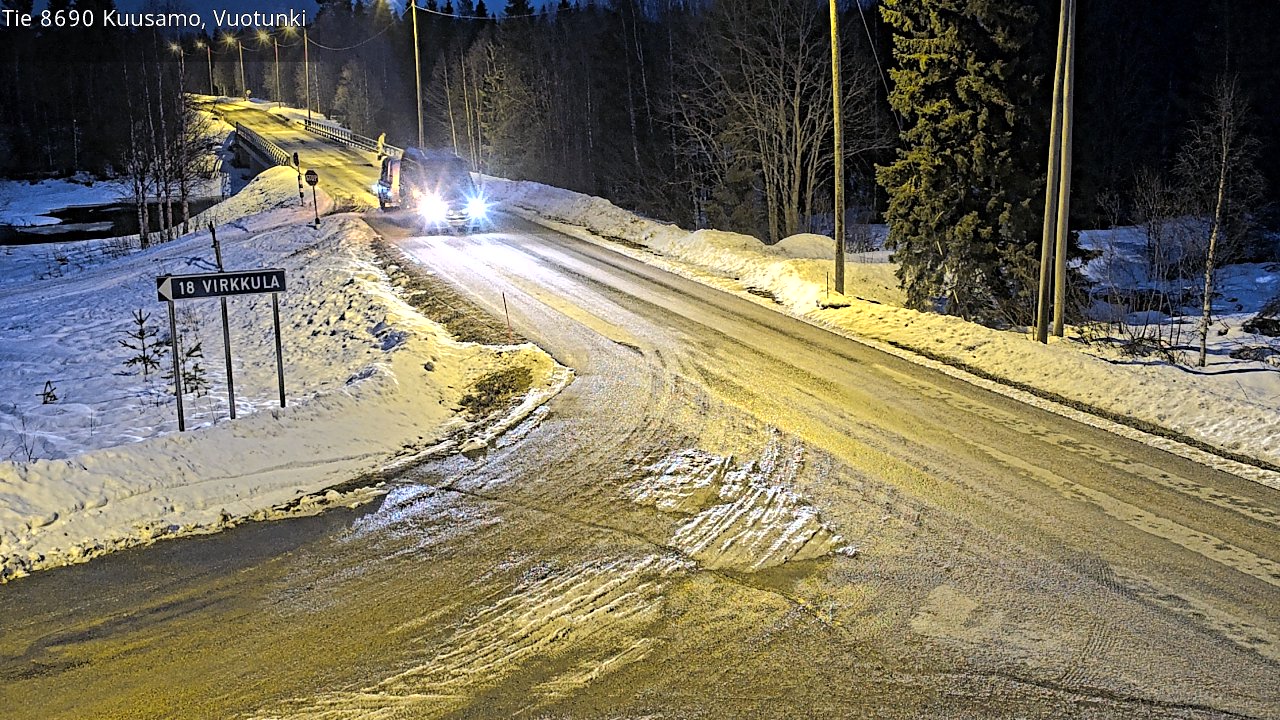 Weather Camera Image Road 8690 Kuusamo, Vuotunki, Kuusamo, Pohjois-Pohjanmaa