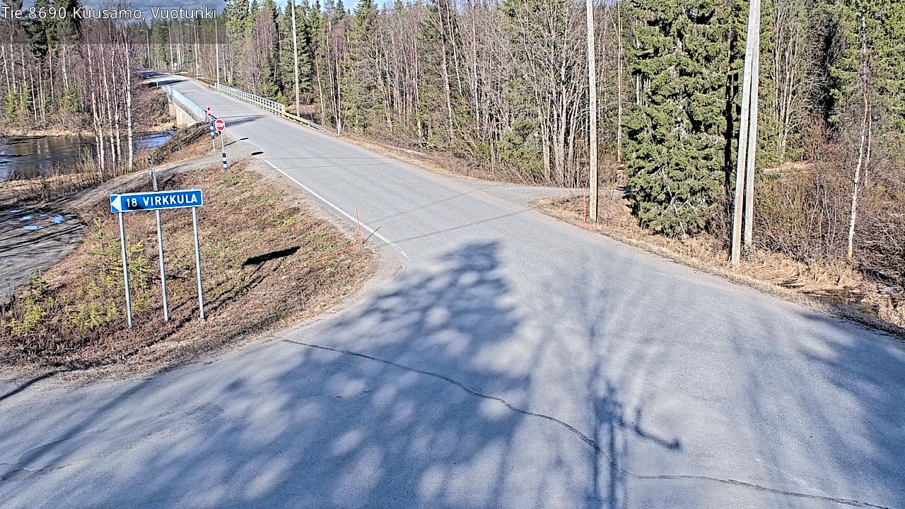 Weather Camera Image Väg 8690 Kuusamo, Vuotunki, Kuusamo, Pohjois-Pohjanmaa