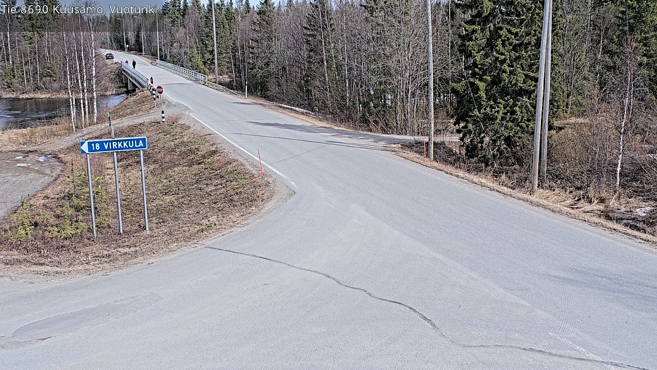 Weather Camera Image Väg 8690 Kuusamo, Vuotunki, Kuusamo, Pohjois-Pohjanmaa