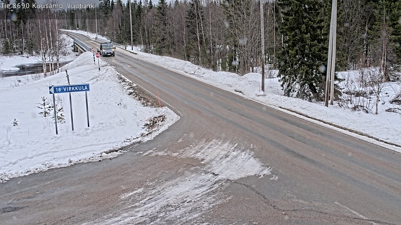 Weather Camera Image Väg 8690 Kuusamo, Vuotunki, Kuusamo, Pohjois-Pohjanmaa