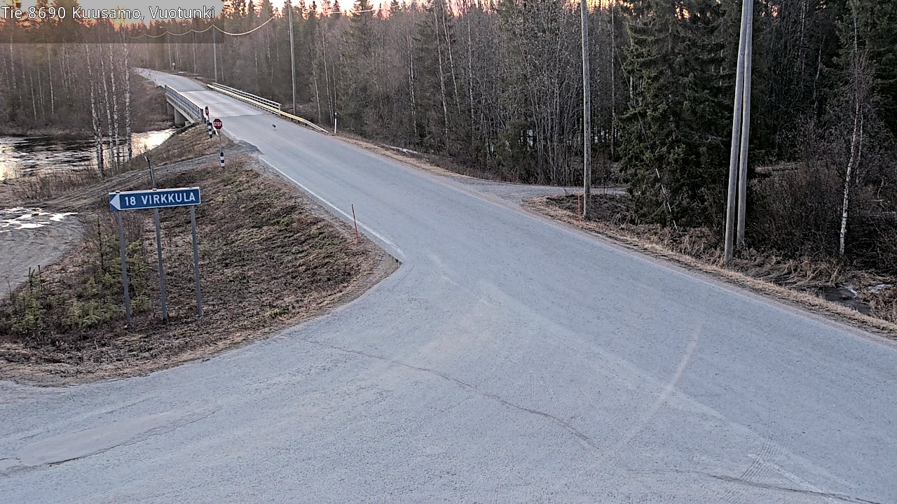 Weather Camera Image Väg 8690 Kuusamo, Vuotunki, Kuusamo, Pohjois-Pohjanmaa