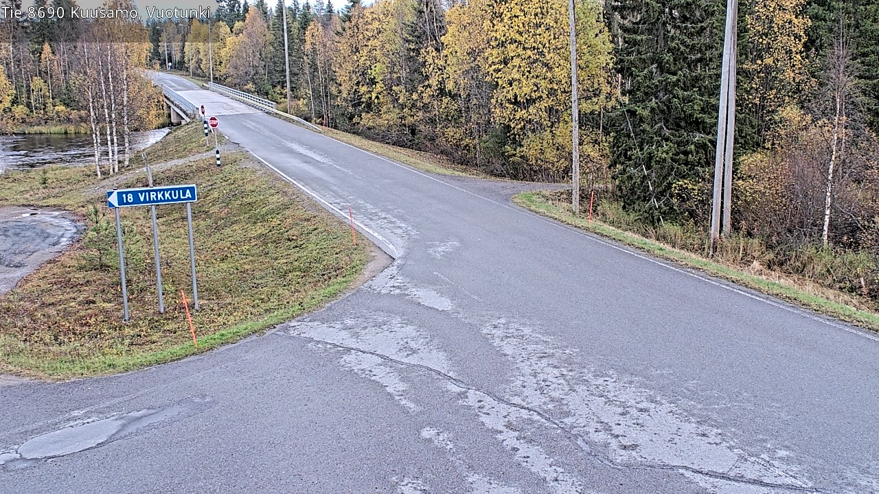 Weather Camera Image Road 8690 Kuusamo, Vuotunki, Kuusamo, Pohjois-Pohjanmaa
