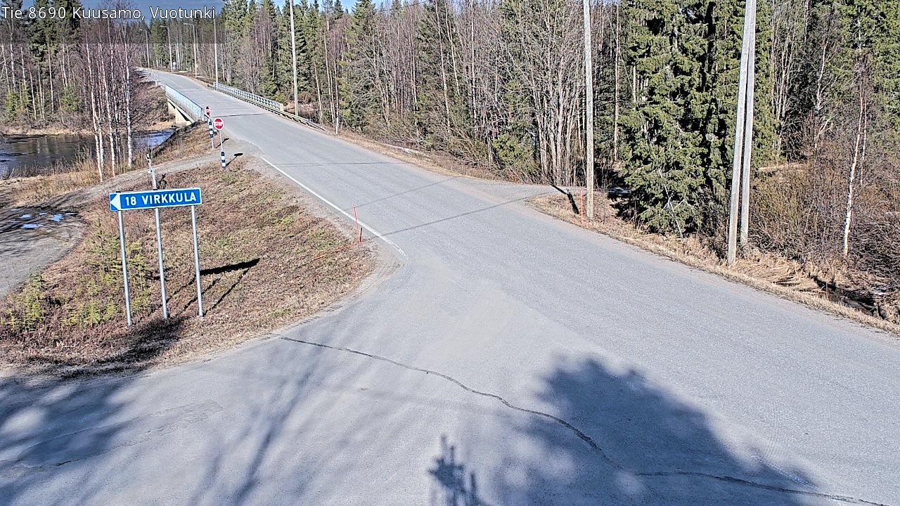 Weather Camera Image Väg 8690 Kuusamo, Vuotunki, Kuusamo, Pohjois-Pohjanmaa