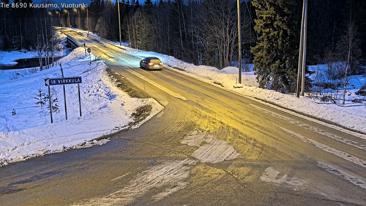 Weather Camera Image Road 8690 Kuusamo, Vuotunki, Kuusamo, Pohjois-Pohjanmaa