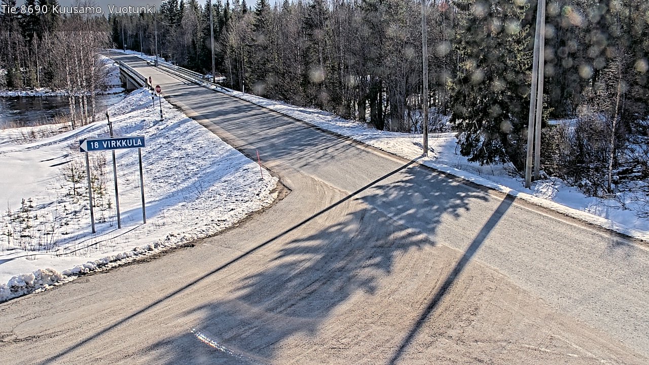 Weather Camera Image Väg 8690 Kuusamo, Vuotunki, Kuusamo, Pohjois-Pohjanmaa