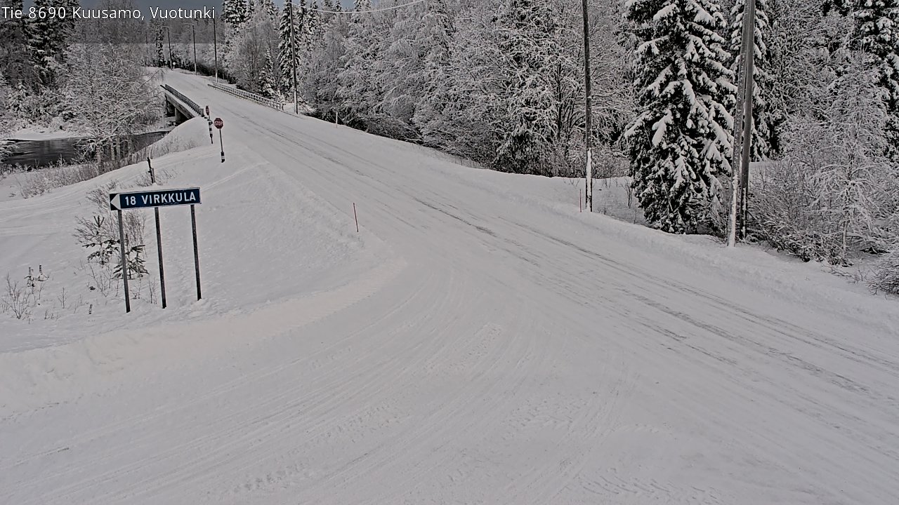 Weather Camera Image Road 8690 Kuusamo, Vuotunki, Kuusamo, Pohjois-Pohjanmaa