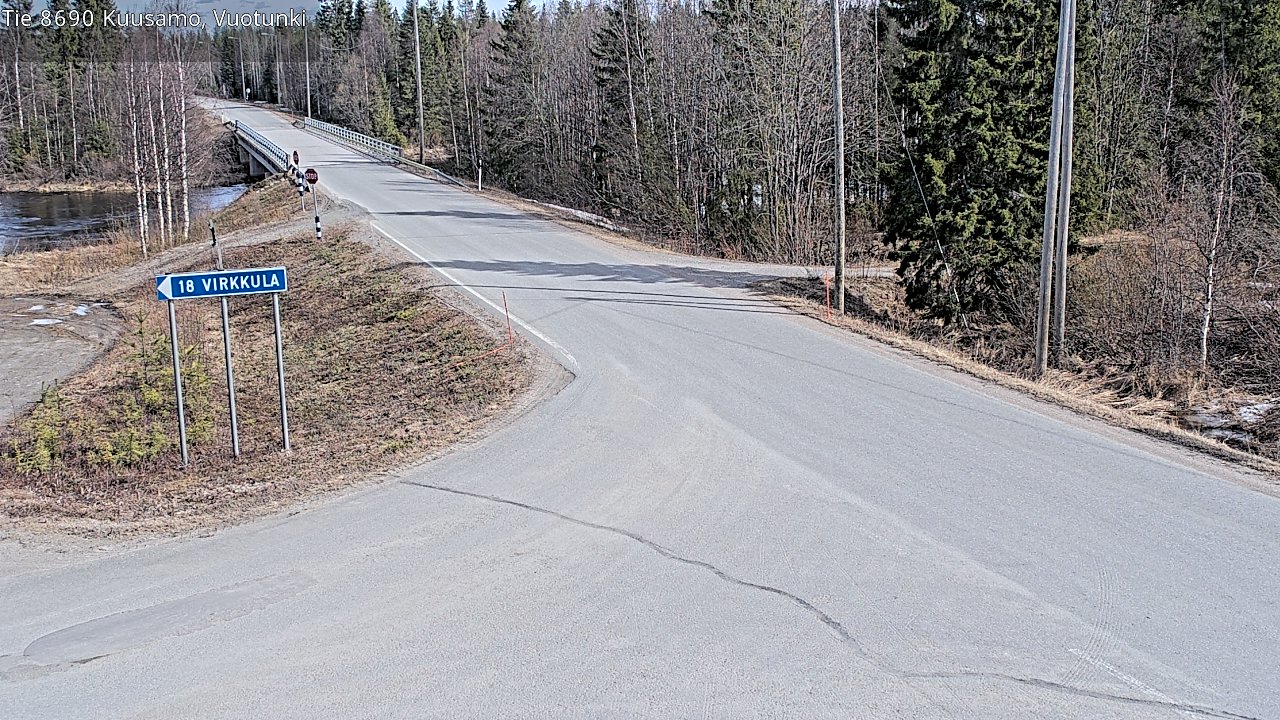 Weather Camera Image Väg 8690 Kuusamo, Vuotunki, Kuusamo, Pohjois-Pohjanmaa