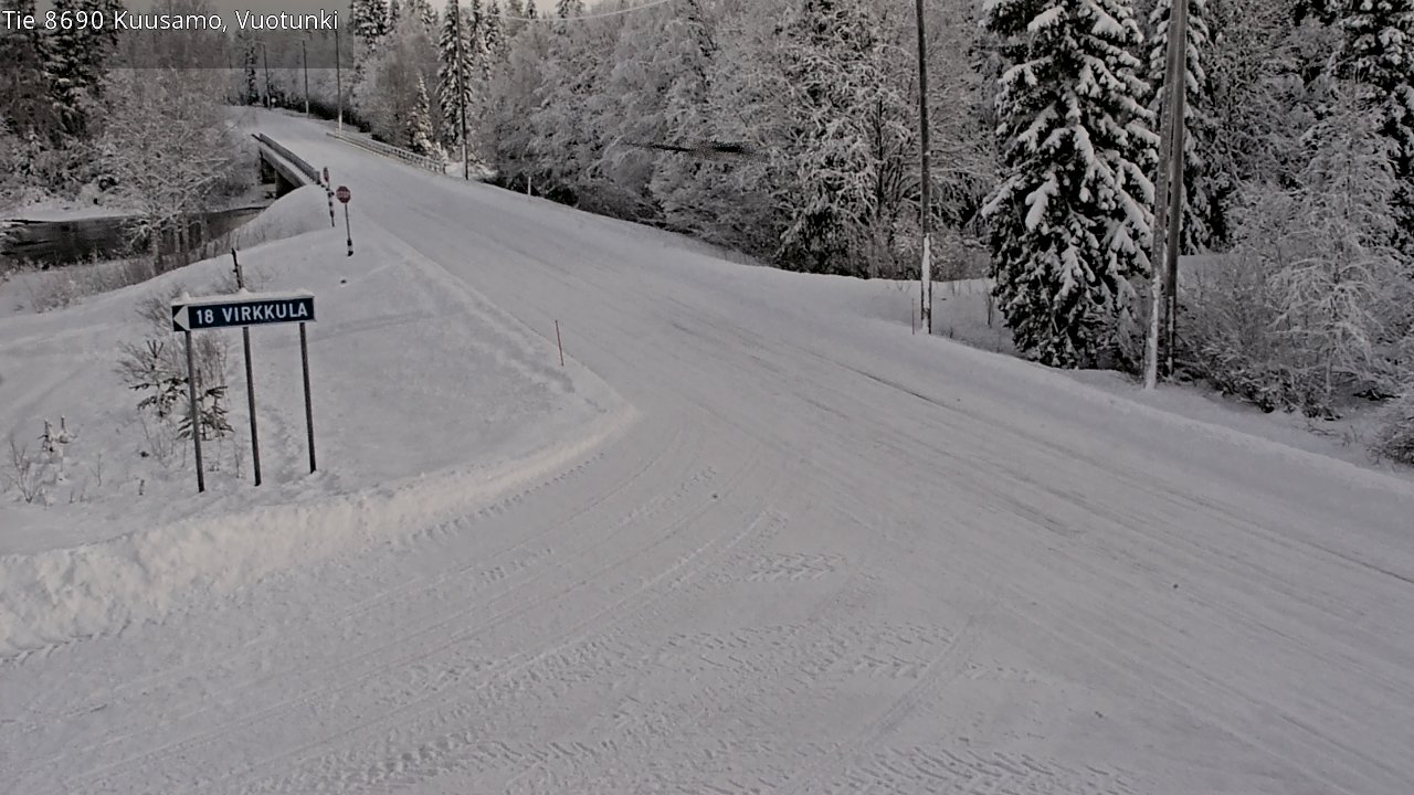 Weather Camera Image Road 8690 Kuusamo, Vuotunki, Kuusamo, Pohjois-Pohjanmaa