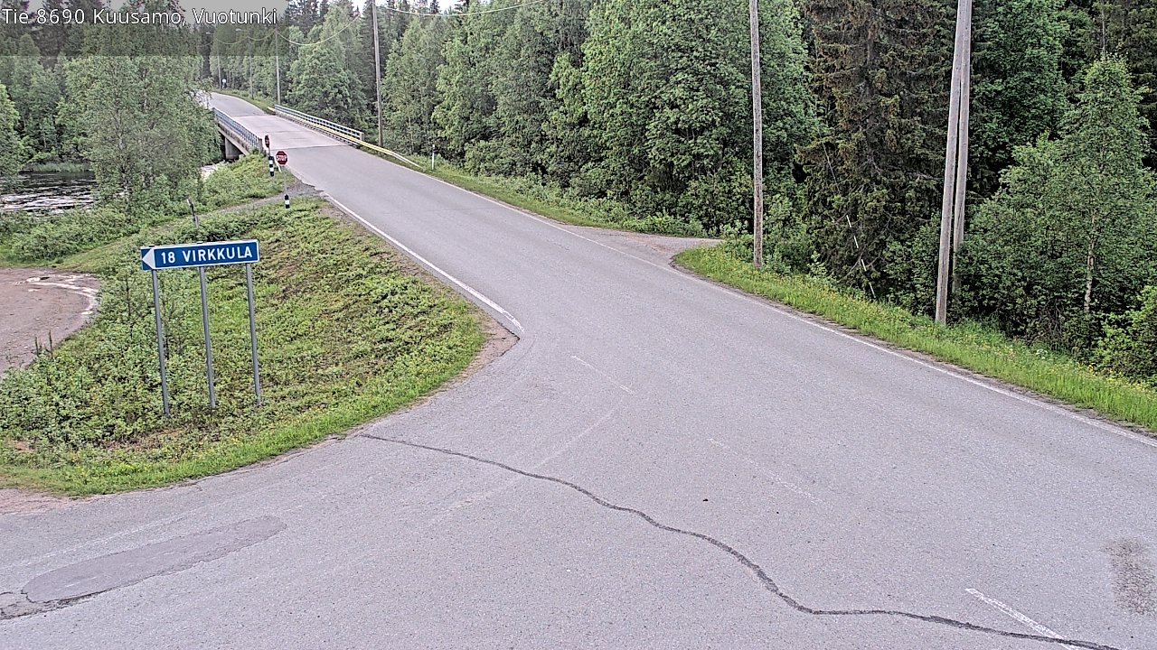 Kelikamerat Kuva Tie 8690 Kuusamo, Vuotunki, Kuusamo, Pohjois-Pohjanmaa