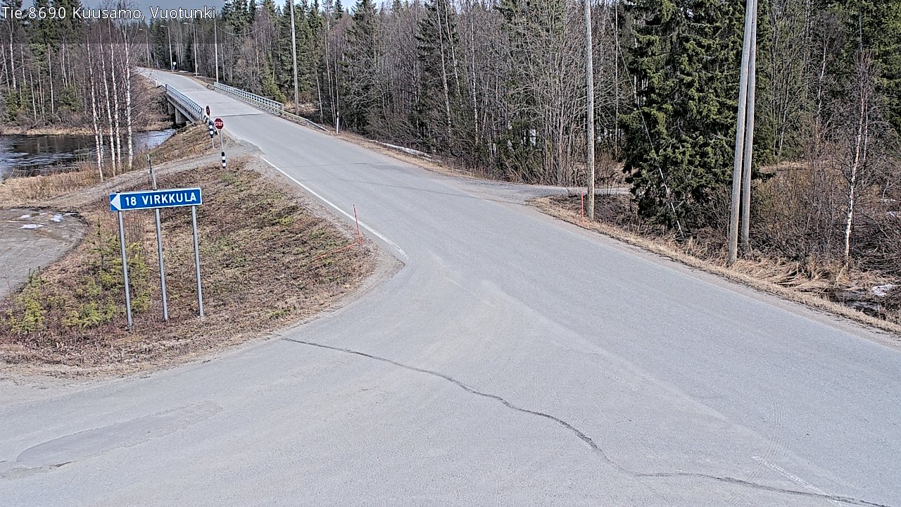 Weather Camera Image Väg 8690 Kuusamo, Vuotunki, Kuusamo, Pohjois-Pohjanmaa