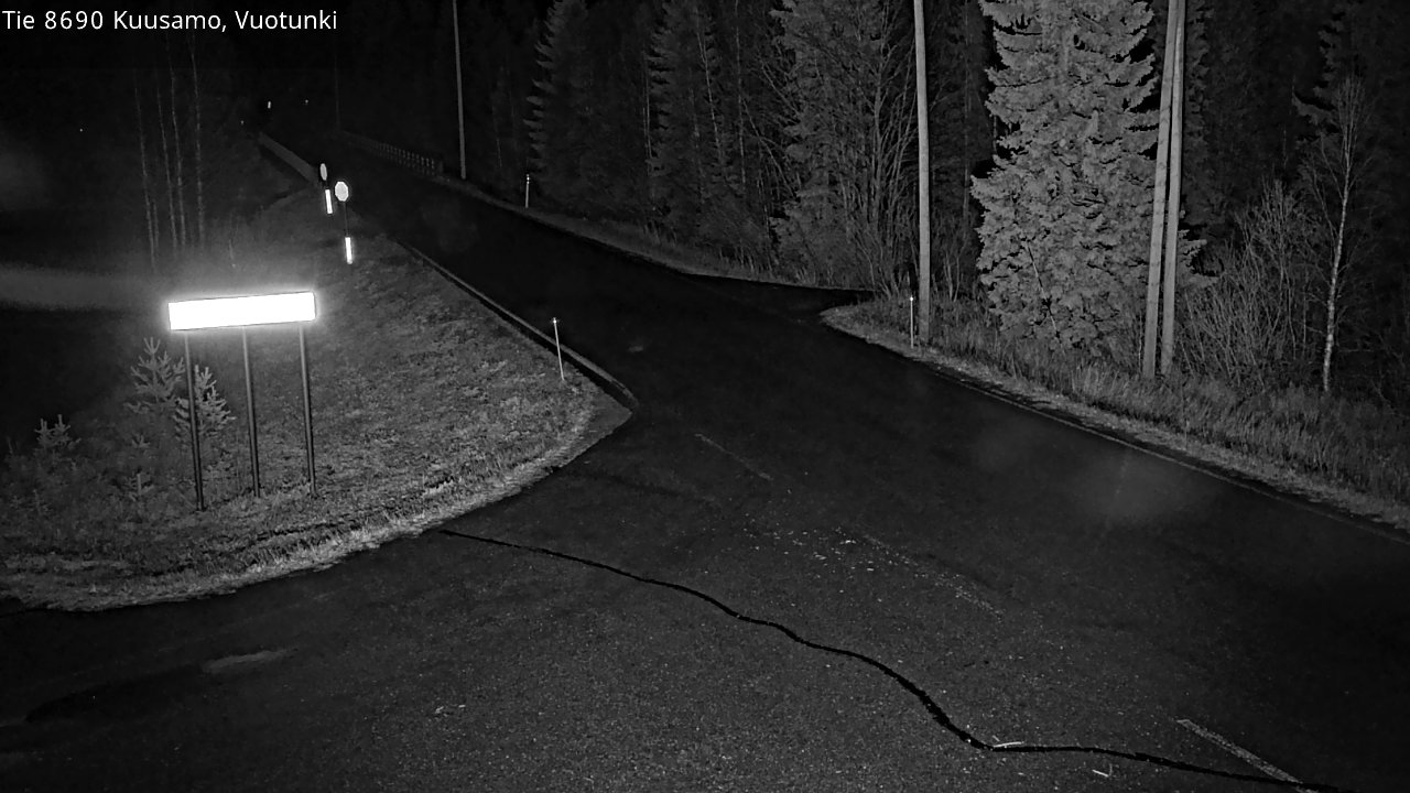 Weather Camera Image Väg 8690 Kuusamo, Vuotunki, Kuusamo, Pohjois-Pohjanmaa
