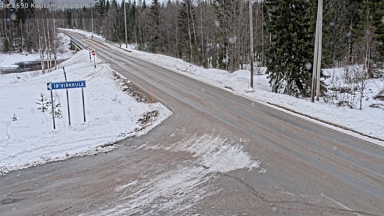 Weather Camera Image Väg 8690 Kuusamo, Vuotunki, Kuusamo, Pohjois-Pohjanmaa