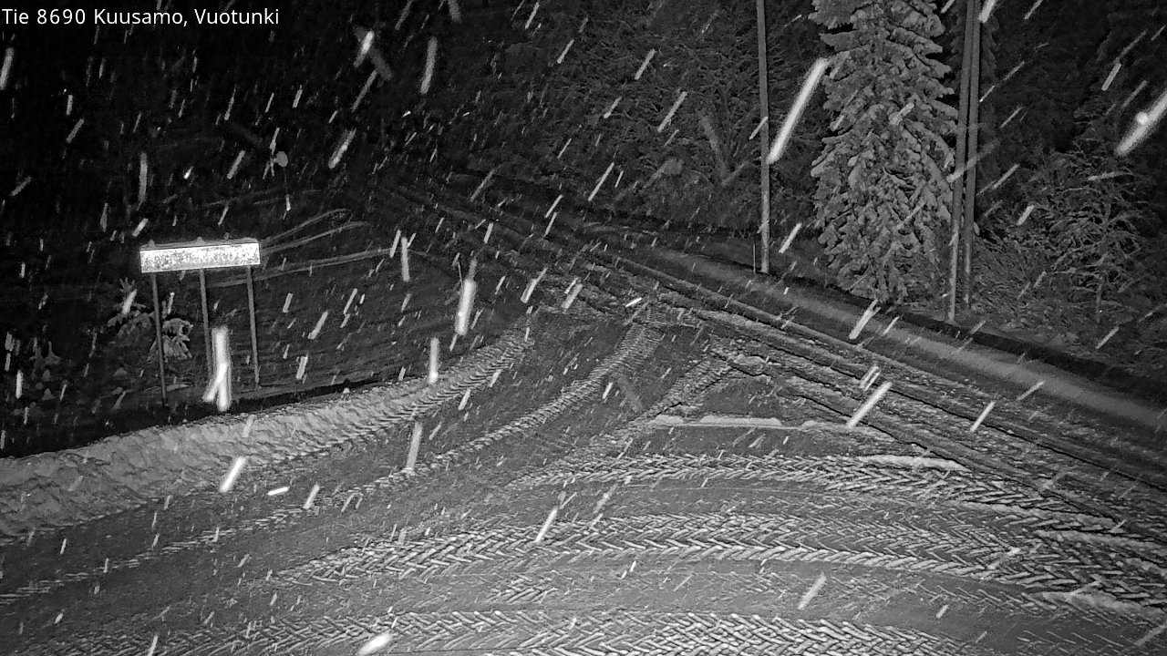 Weather Camera Image Road 8690 Kuusamo, Vuotunki, Kuusamo, Pohjois-Pohjanmaa