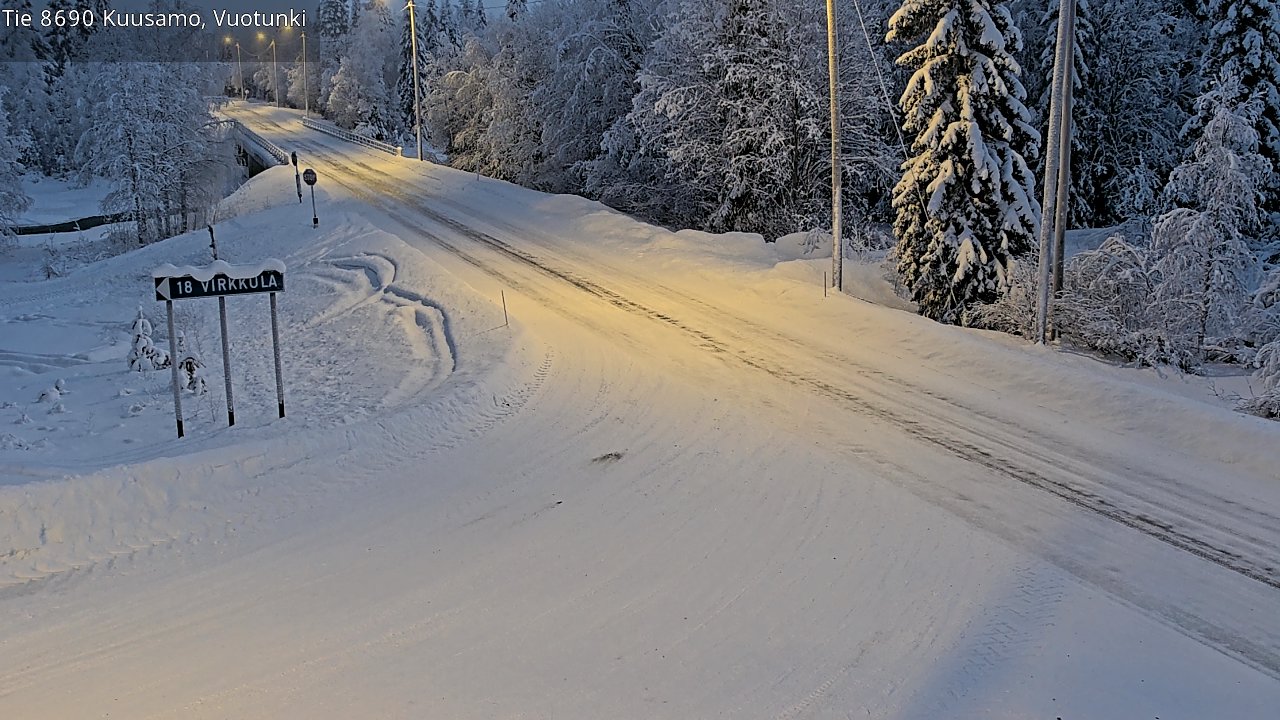 Kelikamerat Kuva Tie 8690 Kuusamo, Vuotunki, Kuusamo, Pohjois-Pohjanmaa