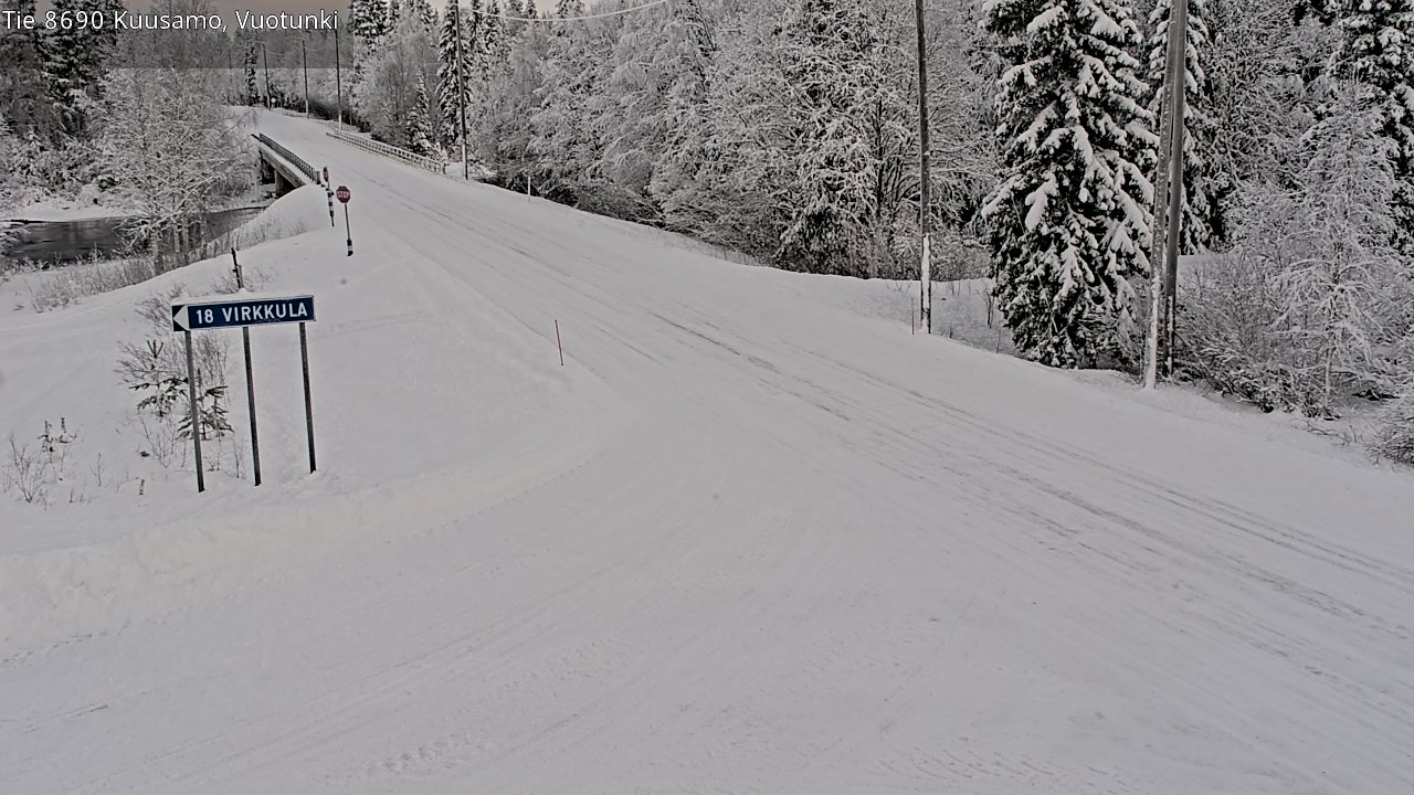 Weather Camera Image Road 8690 Kuusamo, Vuotunki, Kuusamo, Pohjois-Pohjanmaa