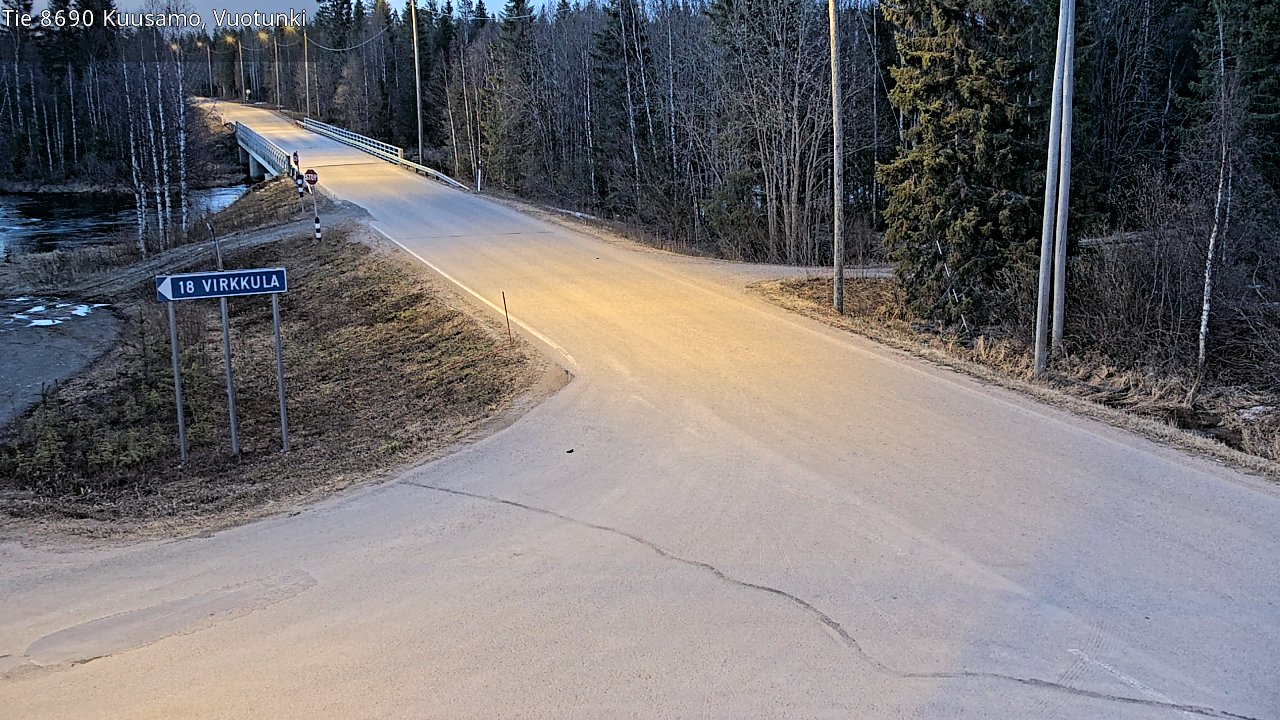 Weather Camera Image Väg 8690 Kuusamo, Vuotunki, Kuusamo, Pohjois-Pohjanmaa