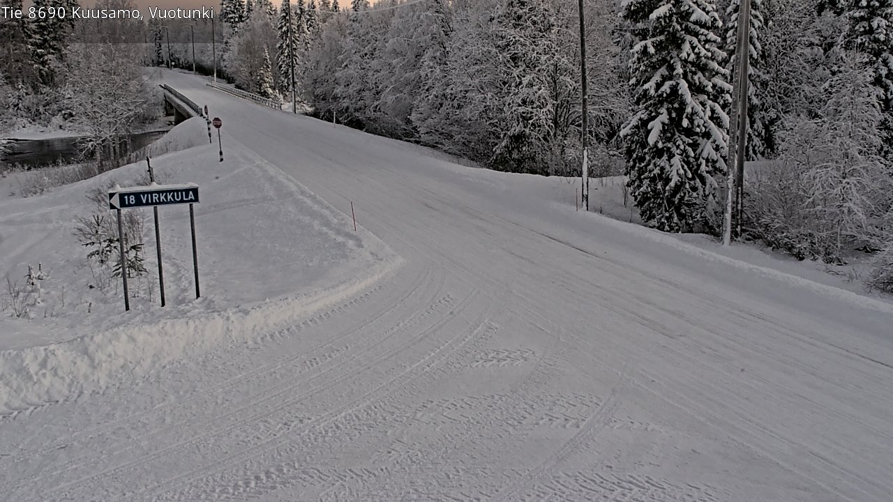 Weather Camera Image Road 8690 Kuusamo, Vuotunki, Kuusamo, Pohjois-Pohjanmaa