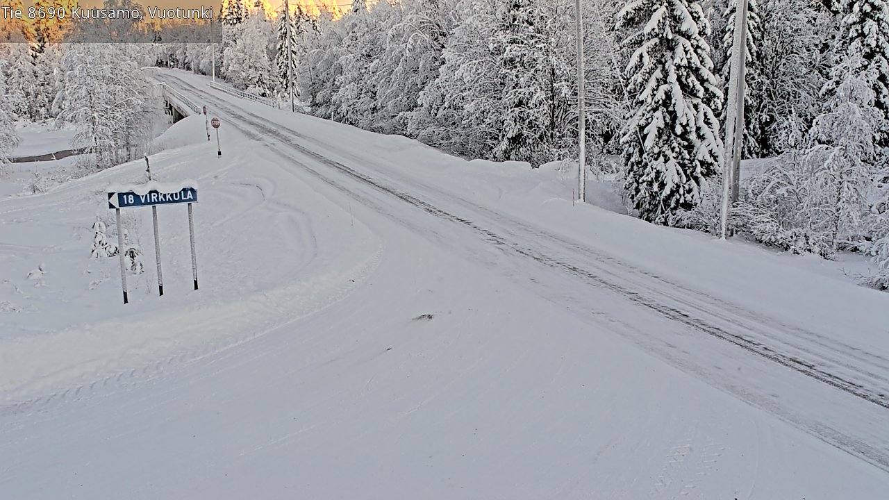 Weather Camera Image Road 8690 Kuusamo, Vuotunki, Kuusamo, Pohjois-Pohjanmaa