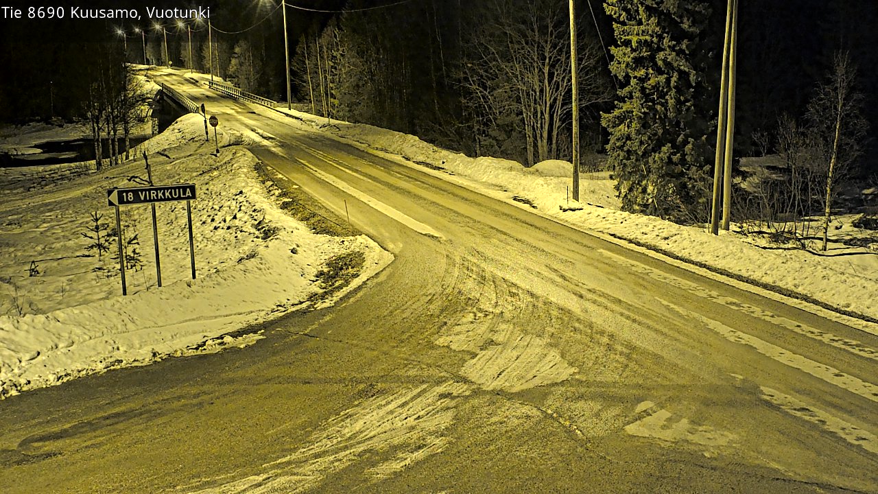 Weather Camera Image Road 8690 Kuusamo, Vuotunki, Kuusamo, Pohjois-Pohjanmaa