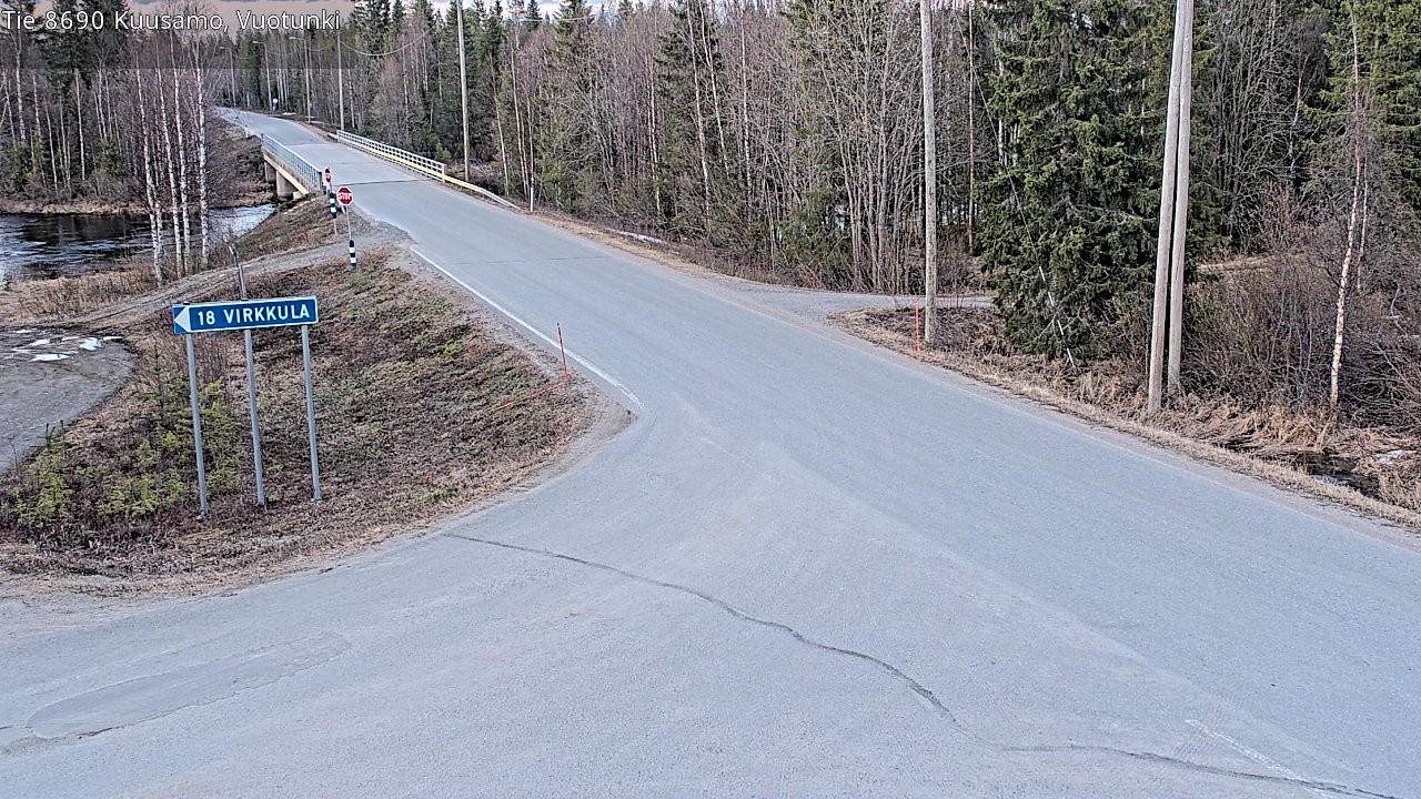 Weather Camera Image Väg 8690 Kuusamo, Vuotunki, Kuusamo, Pohjois-Pohjanmaa