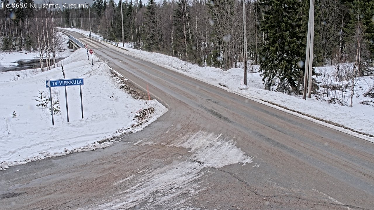 Weather Camera Image Väg 8690 Kuusamo, Vuotunki, Kuusamo, Pohjois-Pohjanmaa
