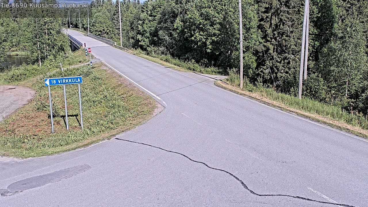 Weather Camera Image Road 8690 Kuusamo, Vuotunki, Kuusamo, Pohjois-Pohjanmaa