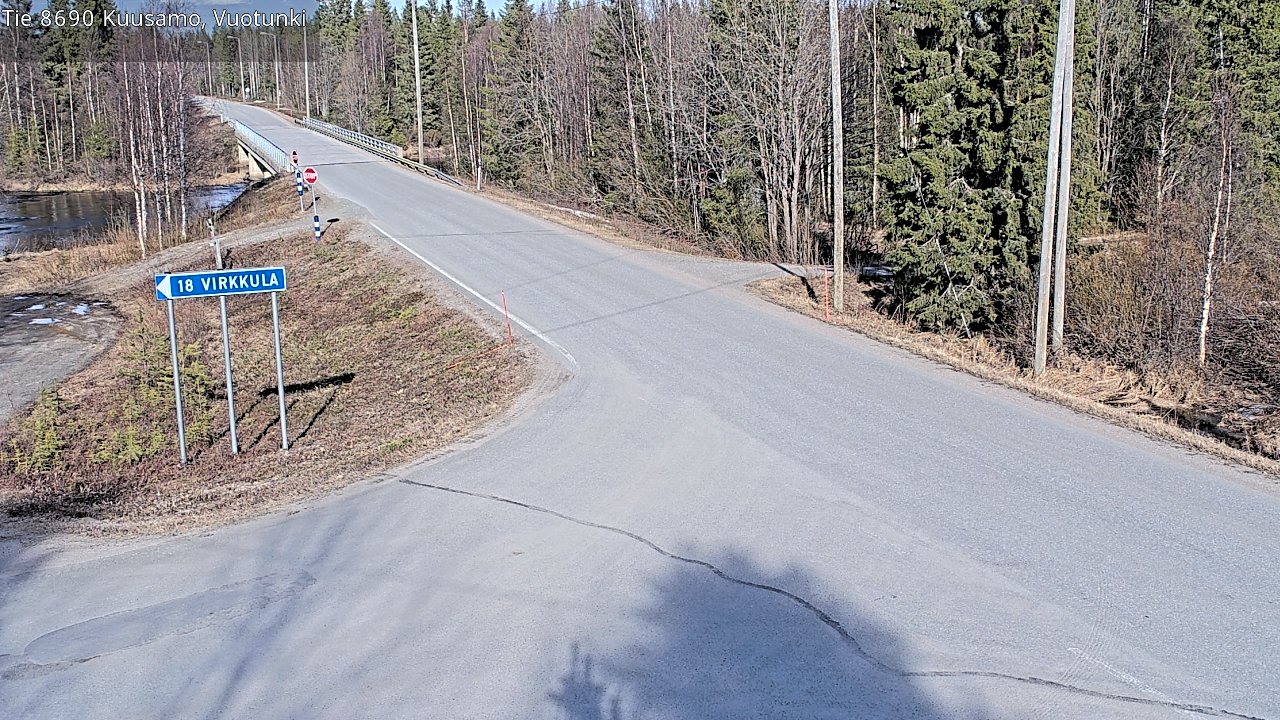 Weather Camera Image Väg 8690 Kuusamo, Vuotunki, Kuusamo, Pohjois-Pohjanmaa